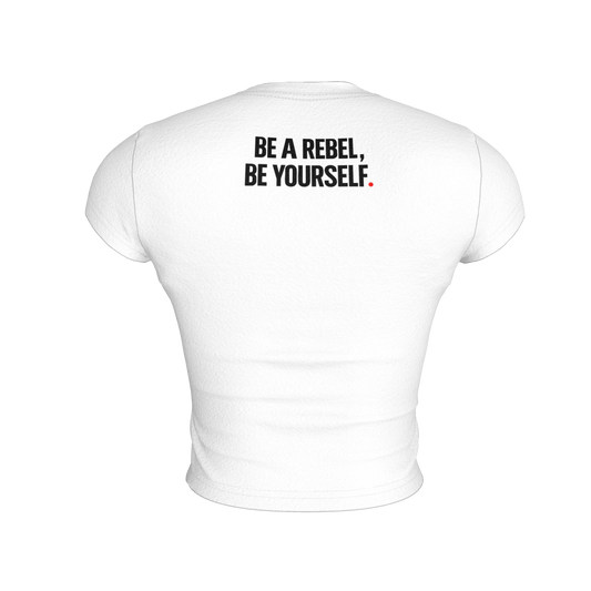 Cropped Baby T-shirt in Lightweight Stretch Cotton Fashion Jersey