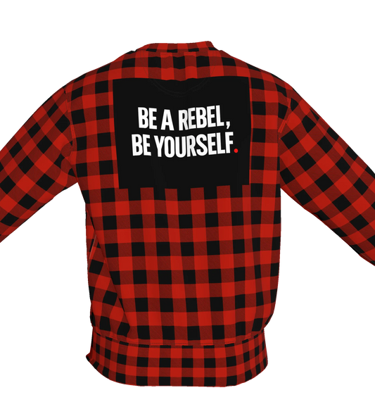 Crew Neck Sweatshirt with Inset V – Buffalo Check