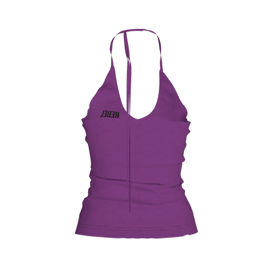 Knit Haltertop in Midweight Stretch Cotton Fleece