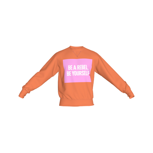 Crew Neck Sweatshirt with Inset V - Heavyweight Cotton French Terry