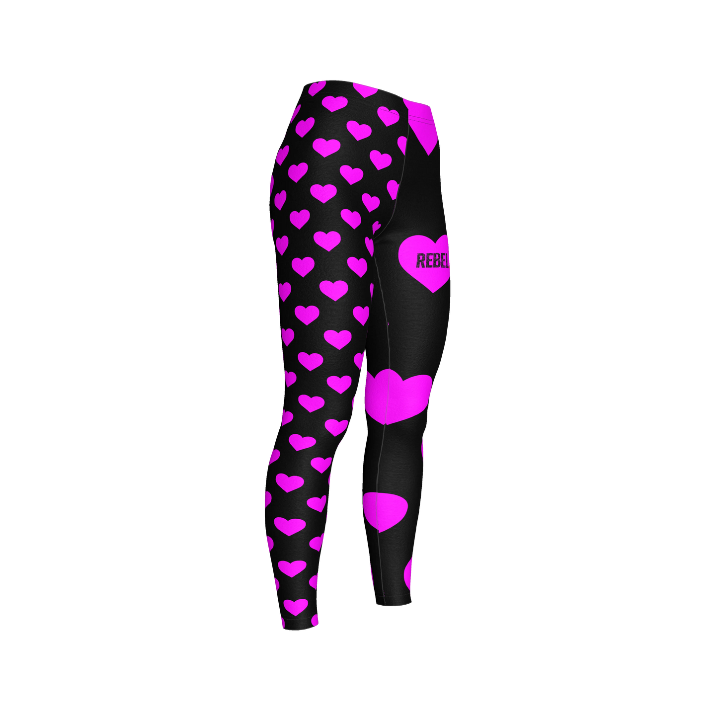 Rebel Heart Print Legging in Lightweight Stretch Cotton Jersey