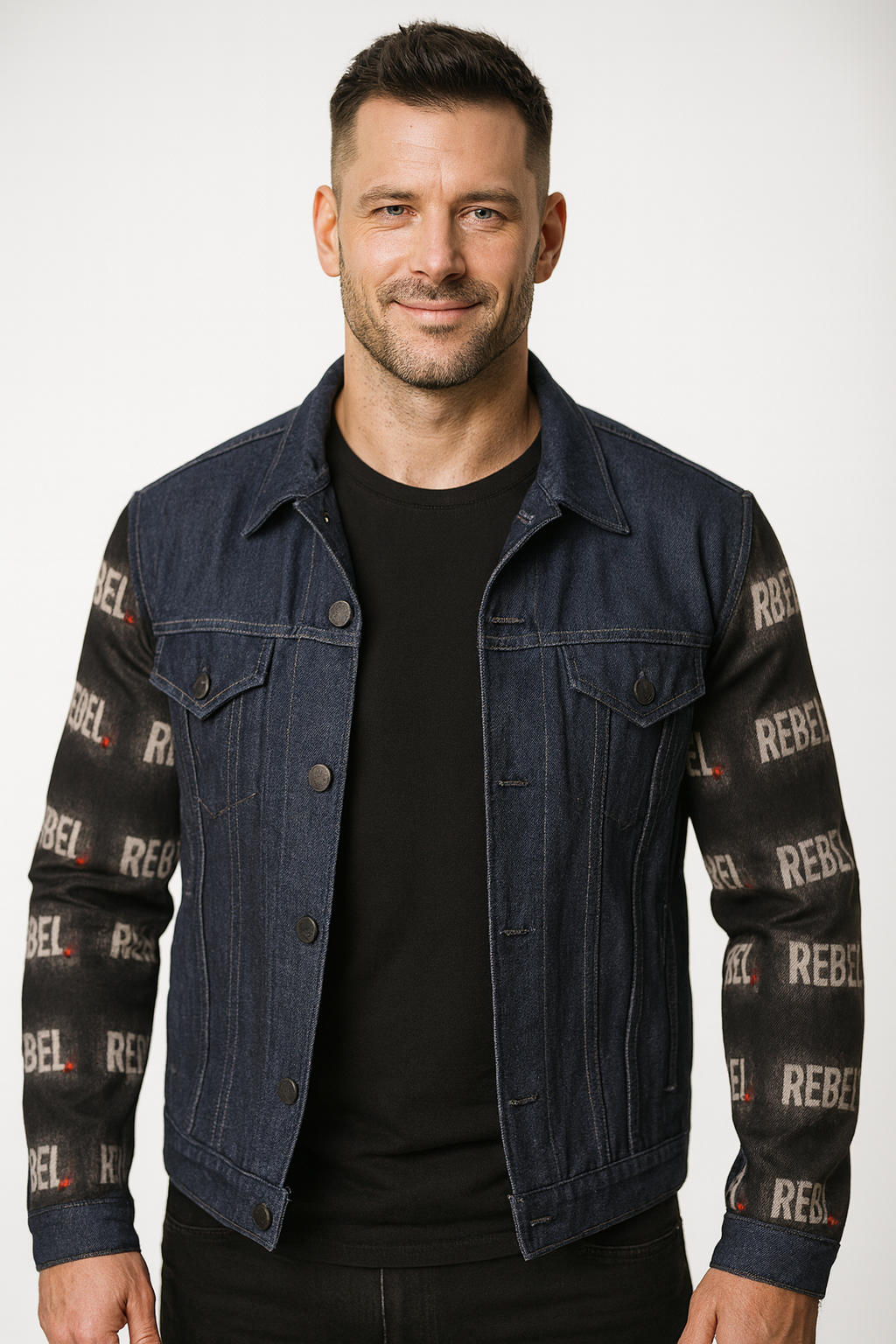 Denim Rebel Sleeves Men's Jean Jacket