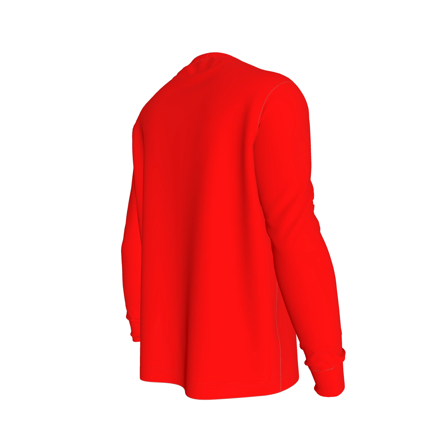 Long Sleeve Red T-shirt in Light Weight Cotton