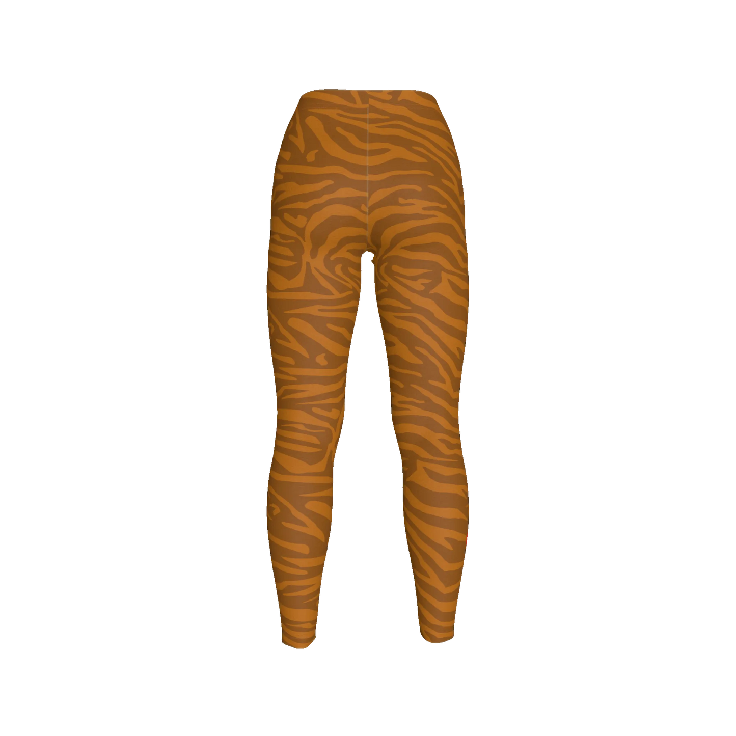 Tiger Stripe Print Lightweight Stretch Cotton Legging