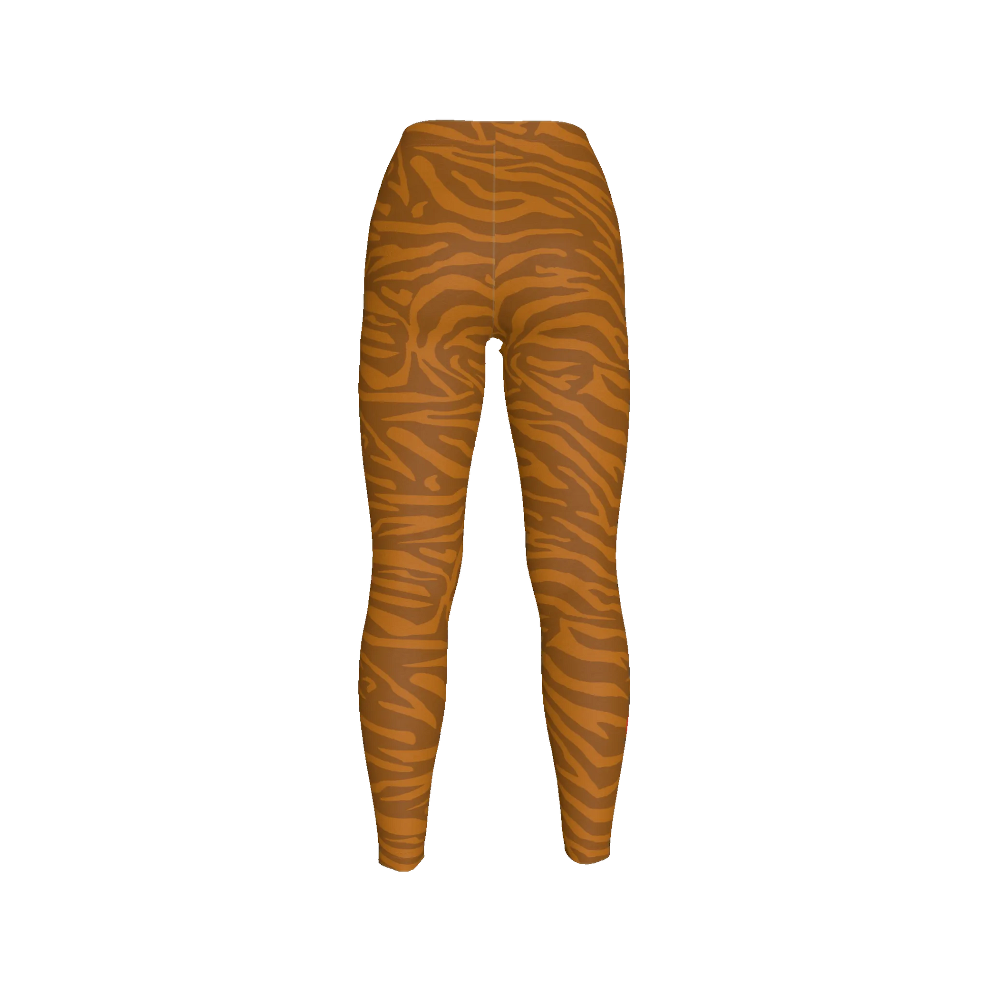 Tiger Stripe Print Lightweight Stretch Cotton Legging