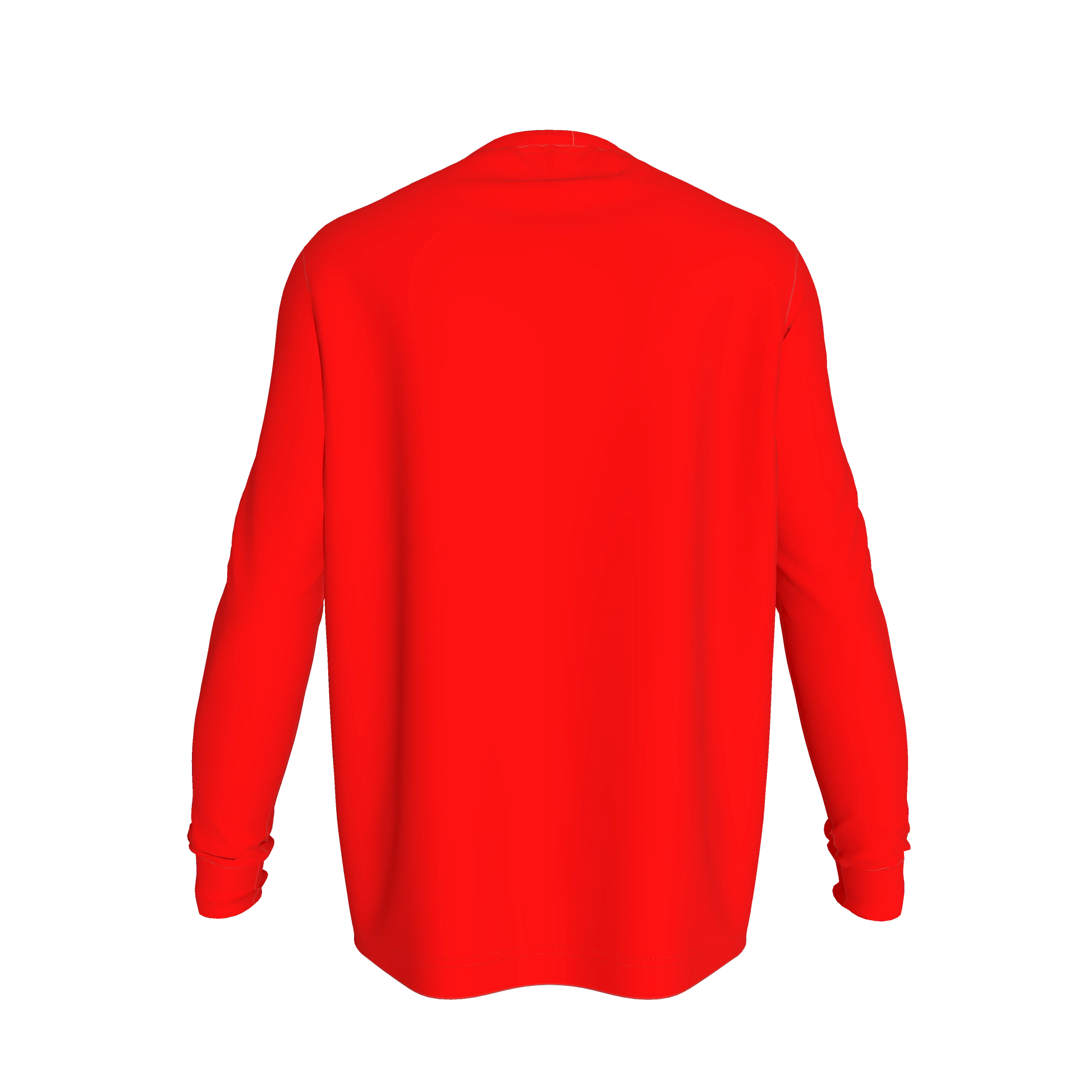 Long Sleeve Red T-shirt in Light Weight Cotton