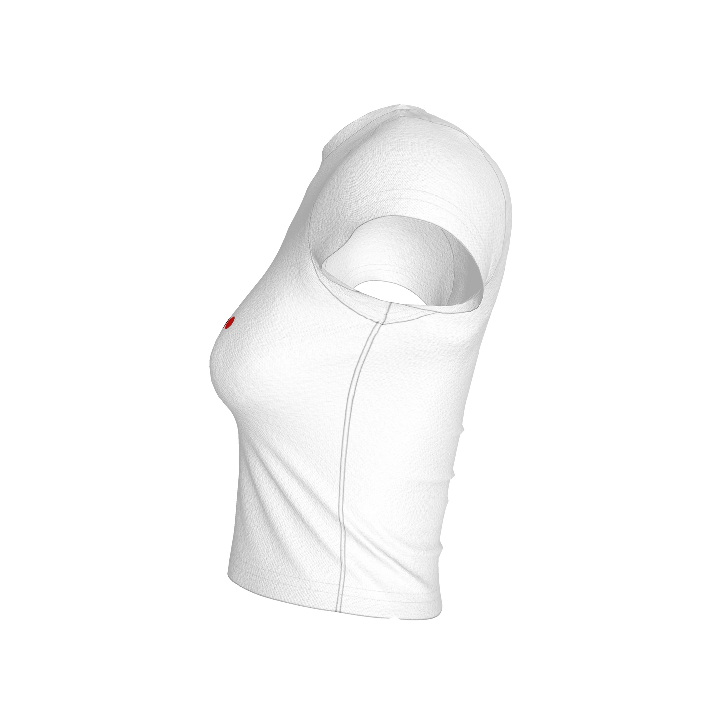 Cropped Baby T-shirt in Lightweight Stretch Cotton Fashion Jersey