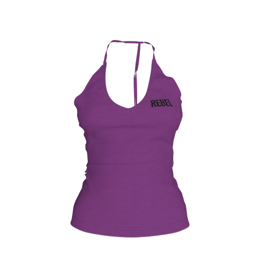 Knit Haltertop in Midweight Stretch Cotton Fleece