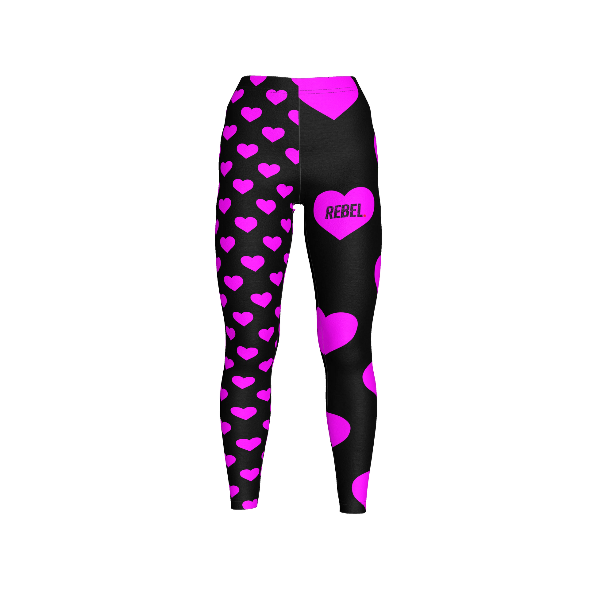 Rebel Heart Print Legging in Lightweight Stretch Cotton Jersey