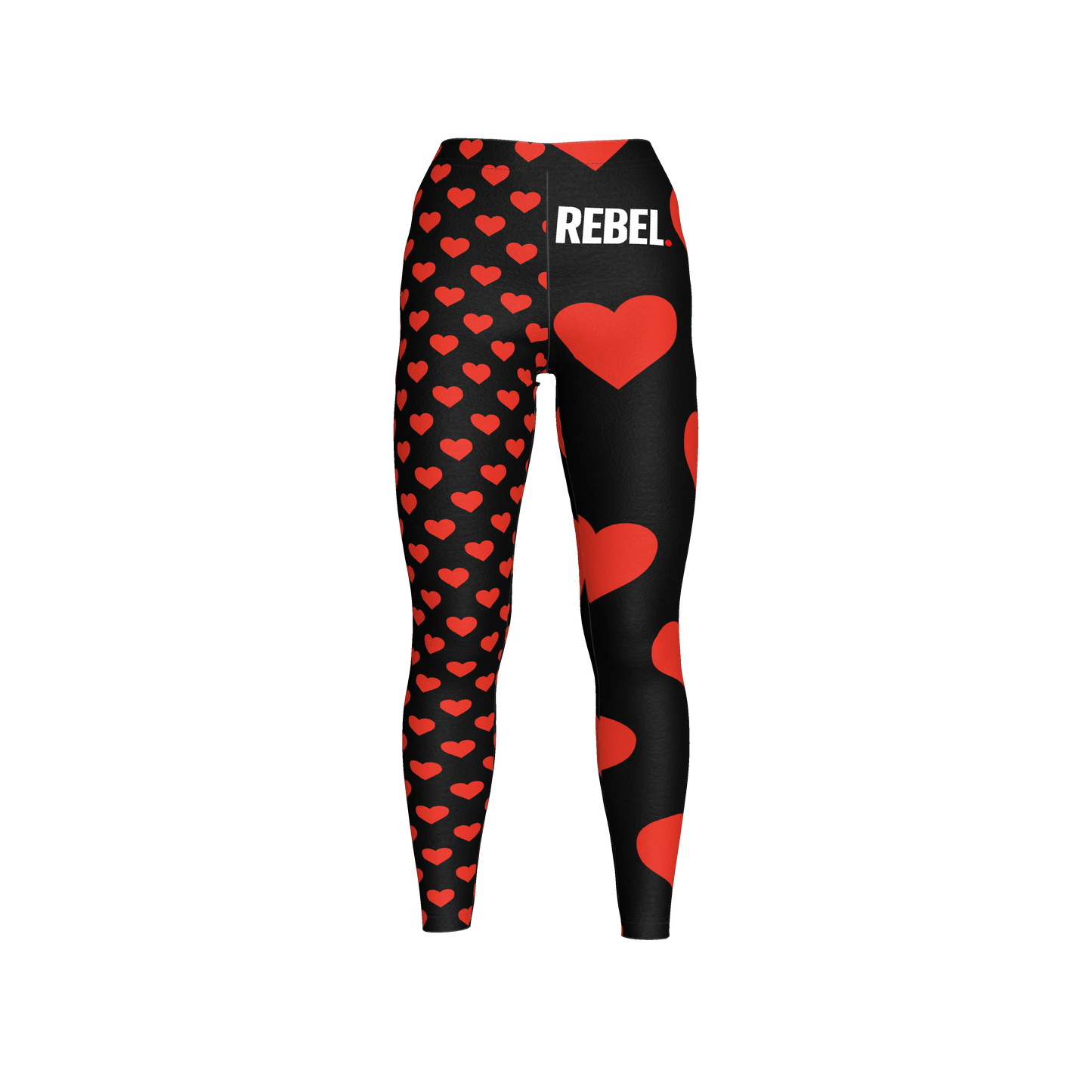 REBEL Heart Print Legging in Lightweight Stretch Cotton Jersey