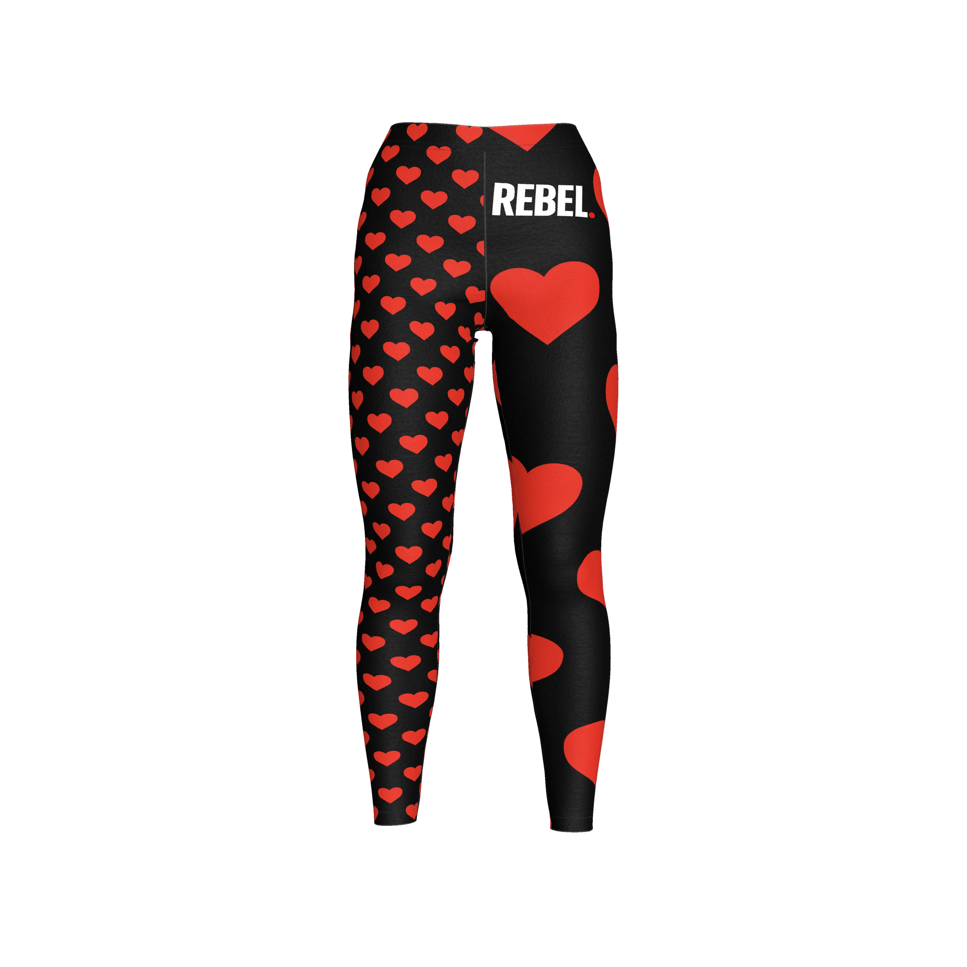 REBEL Heart Print Legging in Lightweight Stretch Cotton Jersey