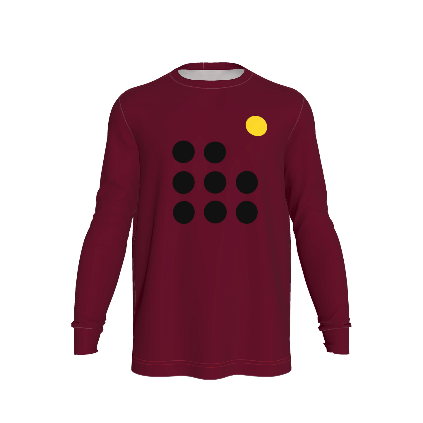 Burgundy Graphic Long Sleeve T-Shirt | Unisex Cotton Streetwear