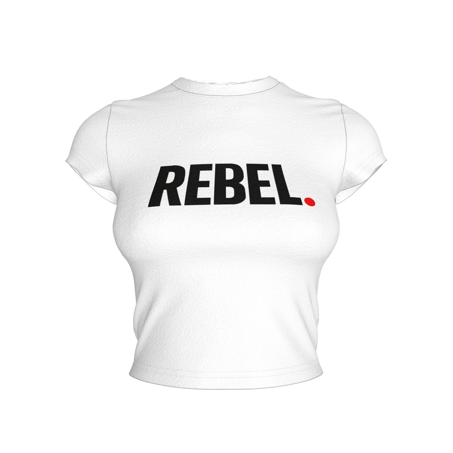Cropped Baby T-shirt in Lightweight Stretch Cotton Fashion Jersey