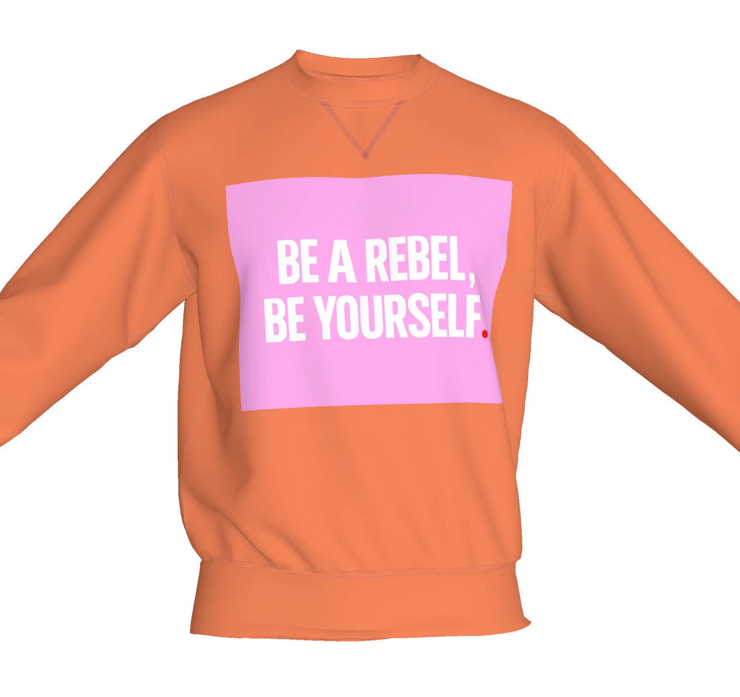 Orange/Pink - Organic Cotton Crew Neck Sweatshirt — Made to Order
