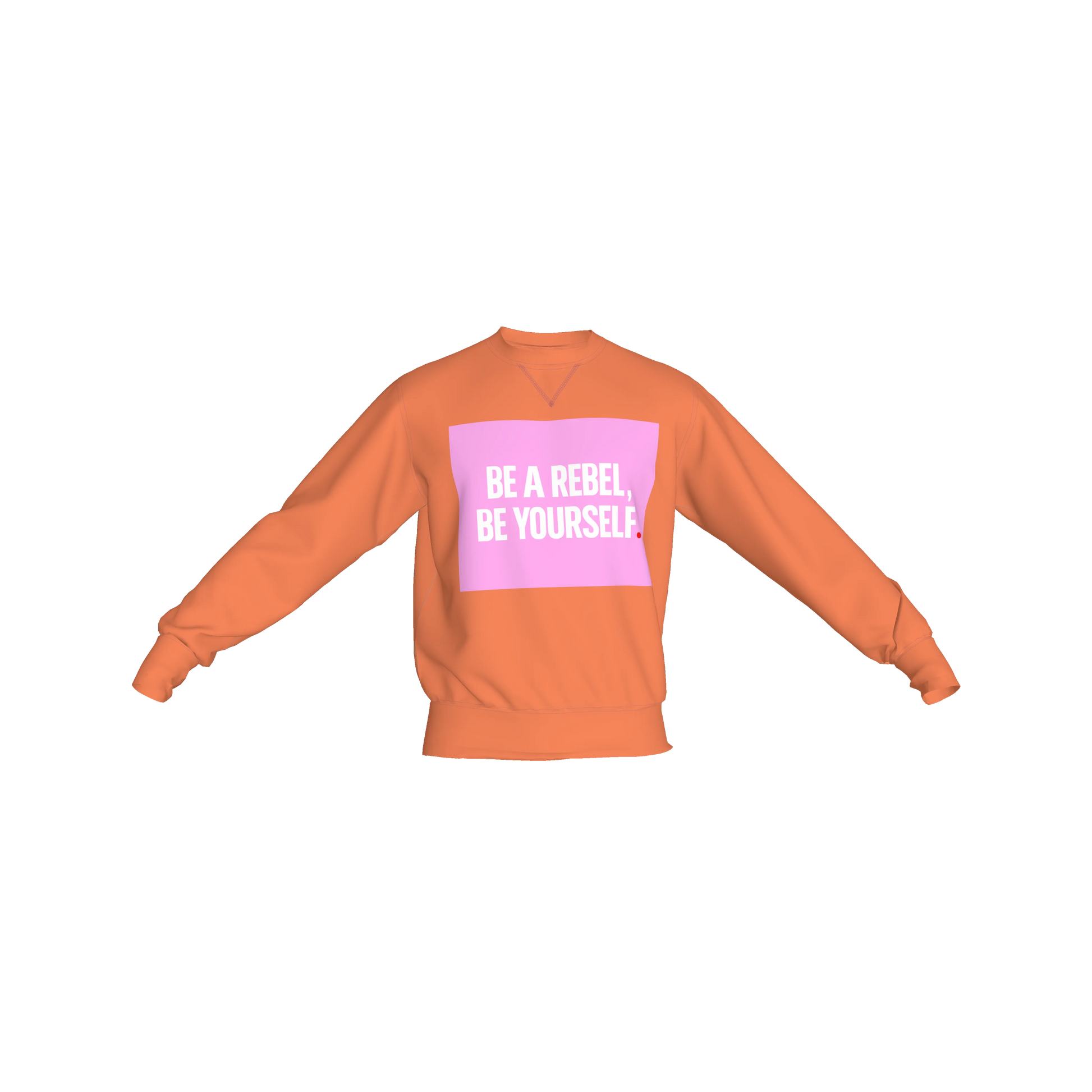 Crew Neck Sweatshirt with Inset V - Heavyweight Cotton French Terry