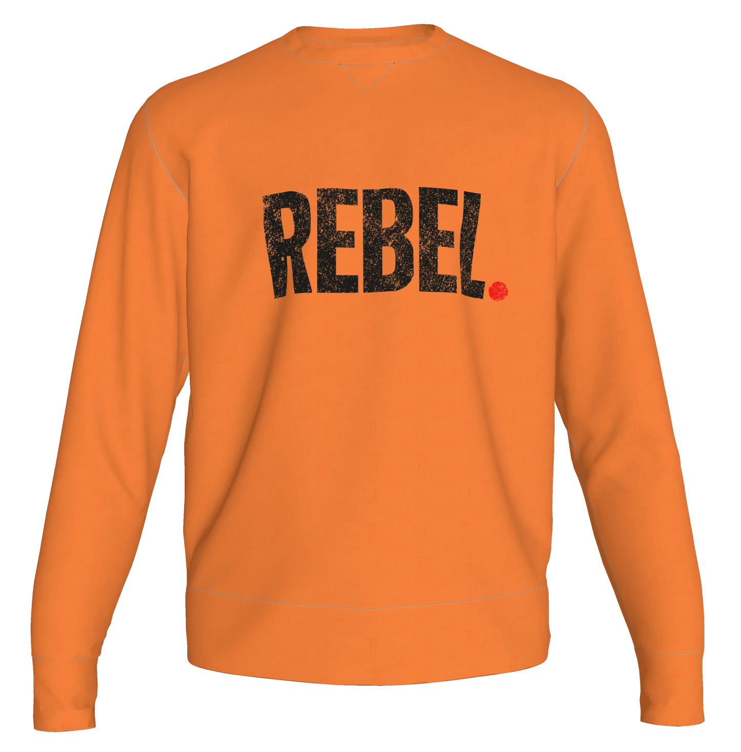 Orange/Black - Organic Cotton Crew Neck Sweatshirt — Made to Order