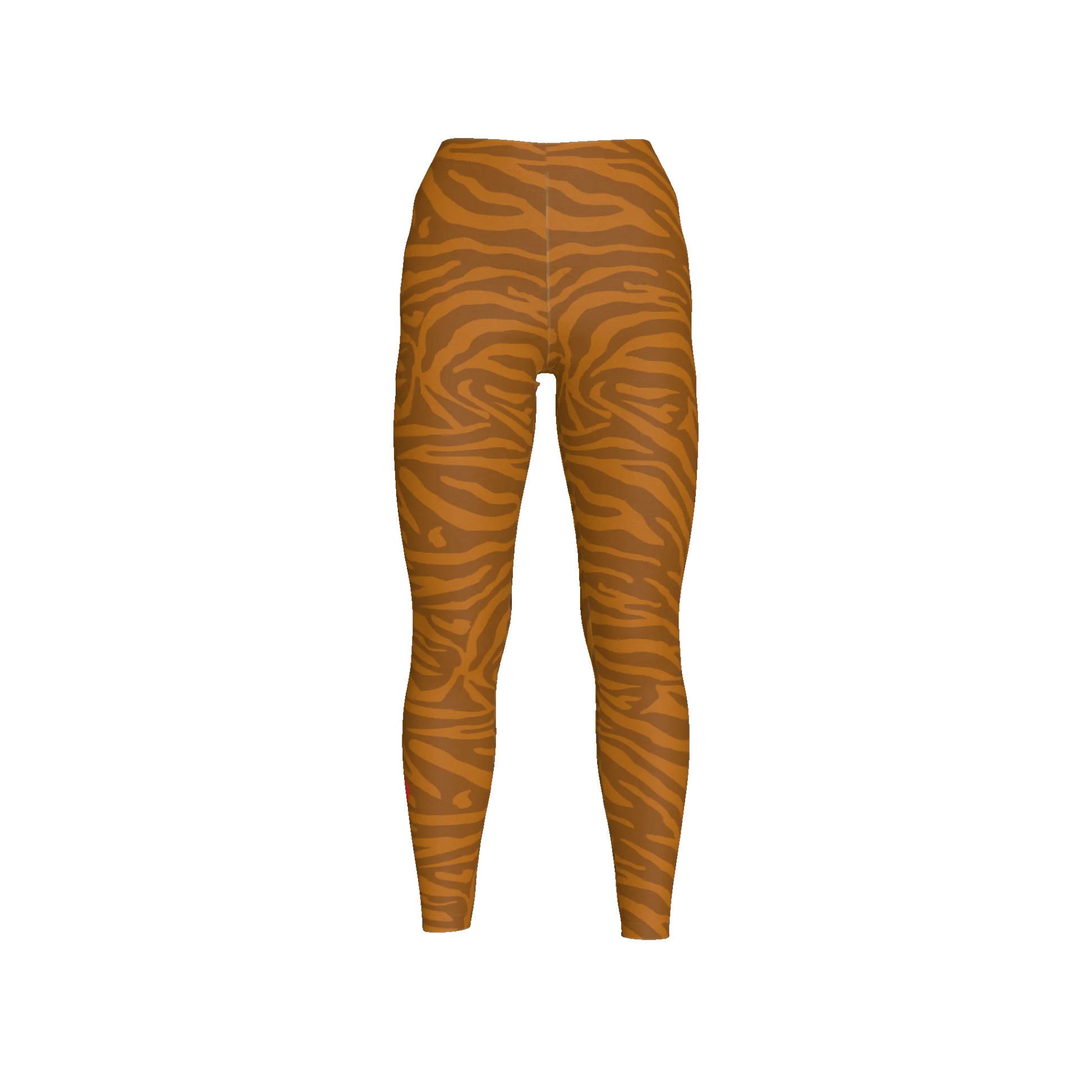 Tiger Stripe Print Lightweight Stretch Cotton Legging