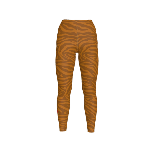 Tiger Stripe Print Lightweight Stretch Cotton Legging