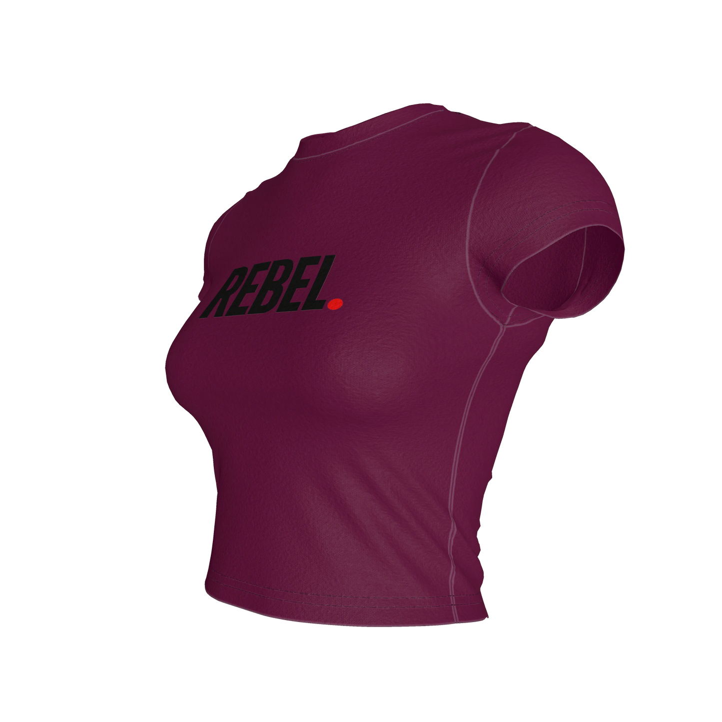 Cropped Baby T-shirt in Lightweight Stretch Cotton Jersey