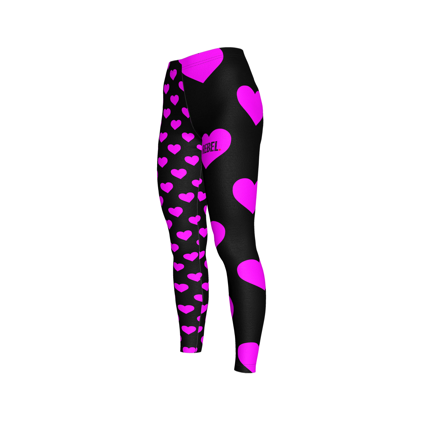 Rebel Heart Print Legging in Lightweight Stretch Cotton Jersey