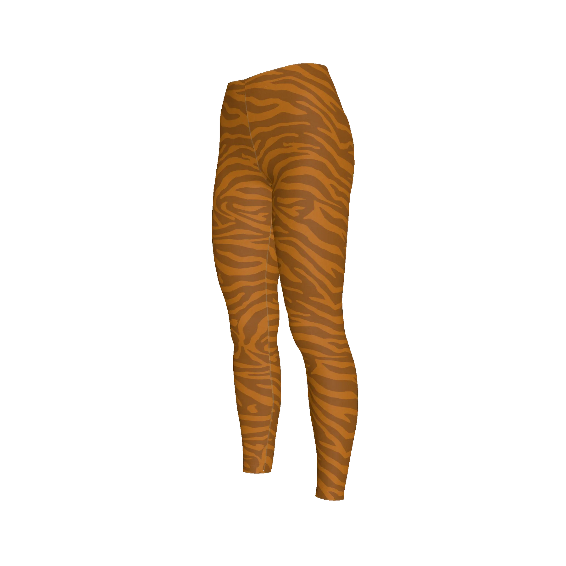 Tiger Stripe Print Lightweight Stretch Cotton Legging