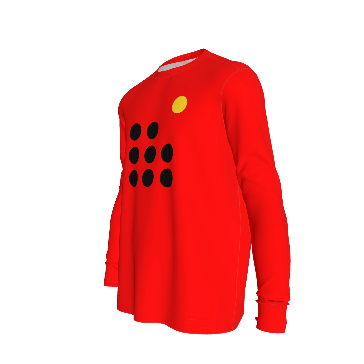 Long Sleeve Red T-shirt in Light Weight Cotton