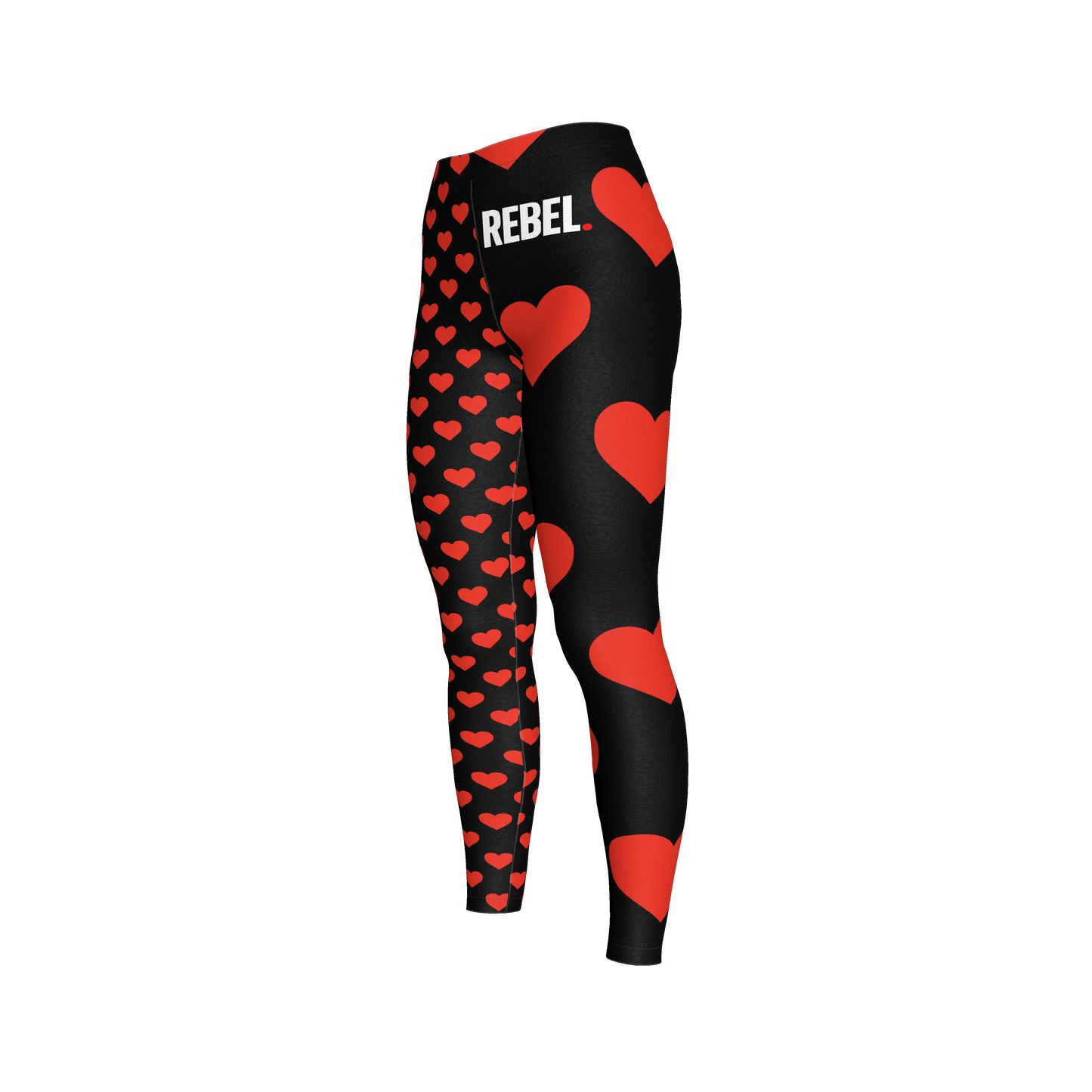 REBEL Heart Print Legging in Lightweight Stretch Cotton Jersey