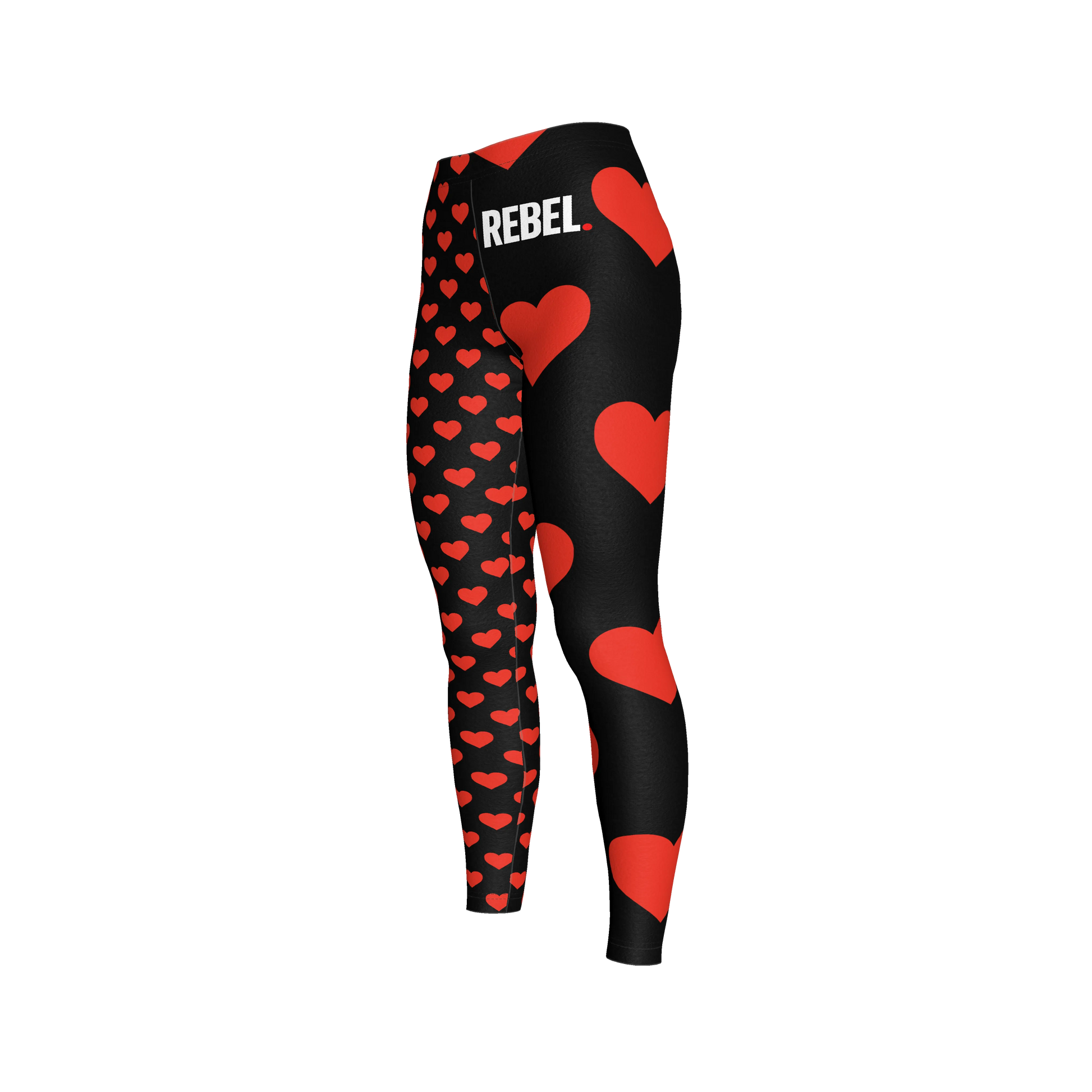 REBEL Heart Print Legging in Lightweight Stretch Cotton Jersey