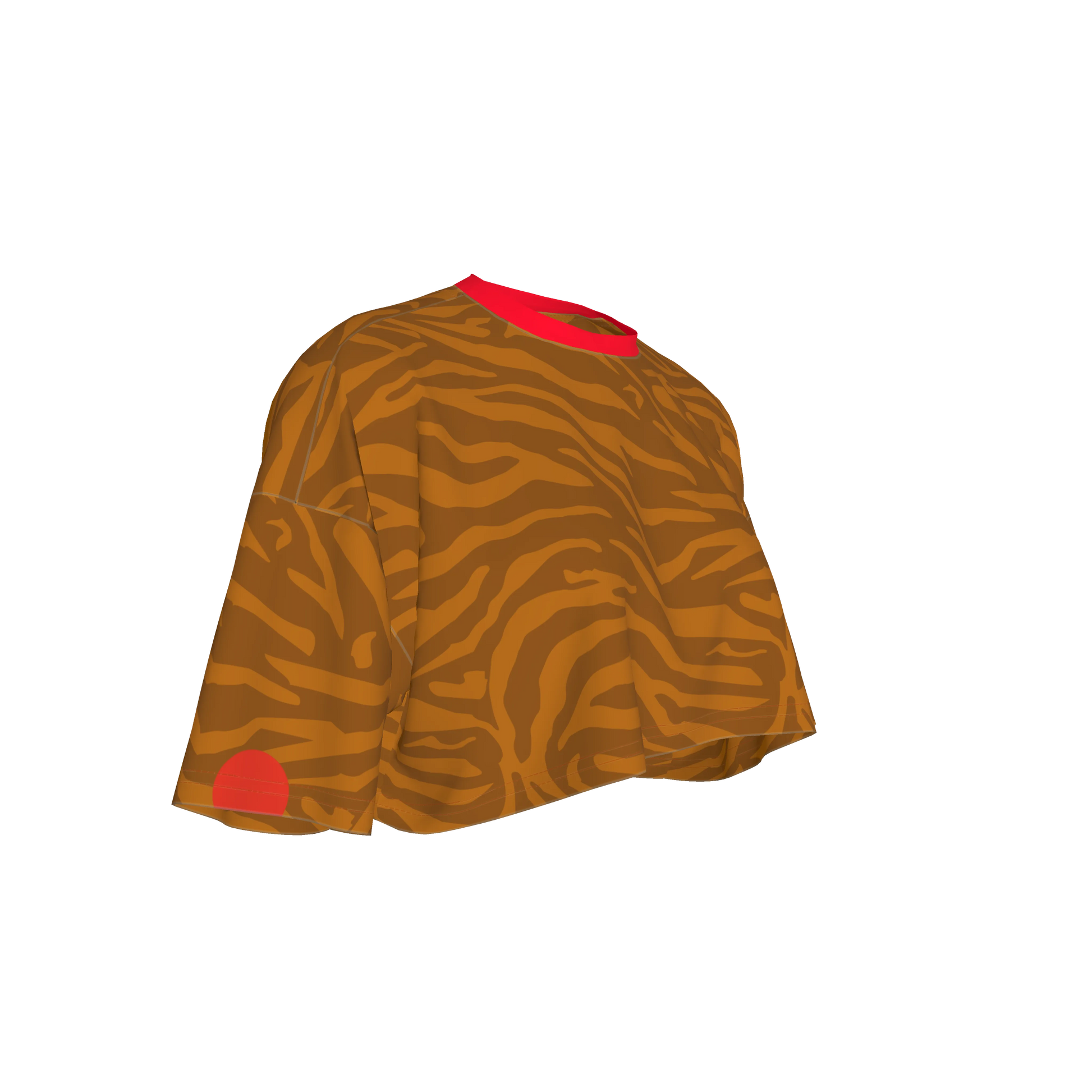 Tiger Stripe Crop T-shirt in Organic Cotton