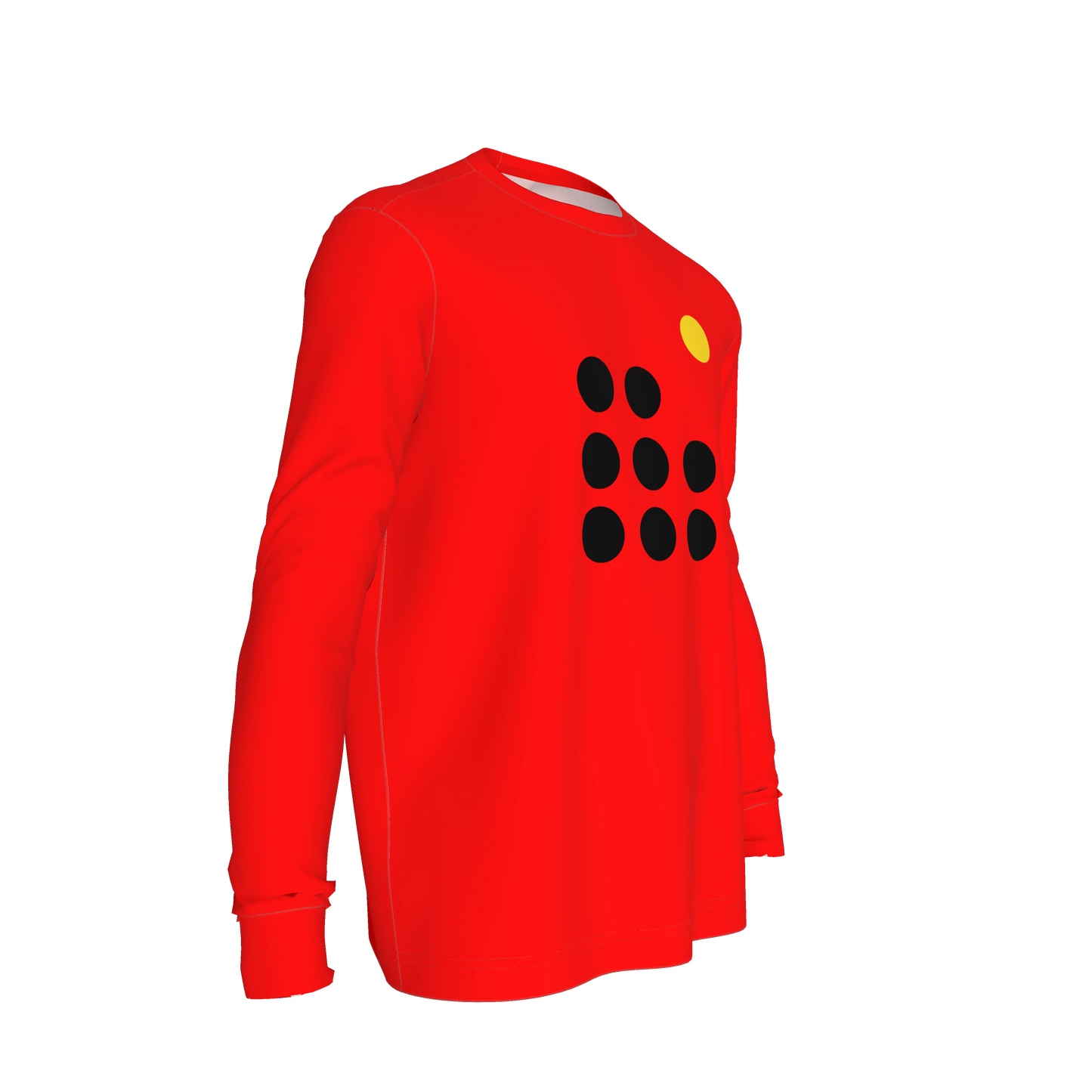 Long Sleeve Red T-shirt in Light Weight Cotton