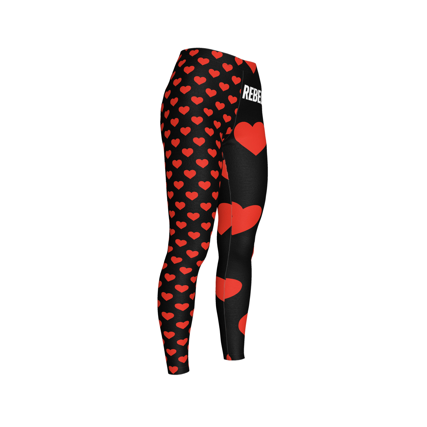 REBEL Heart Print Legging in Lightweight Stretch Cotton Jersey